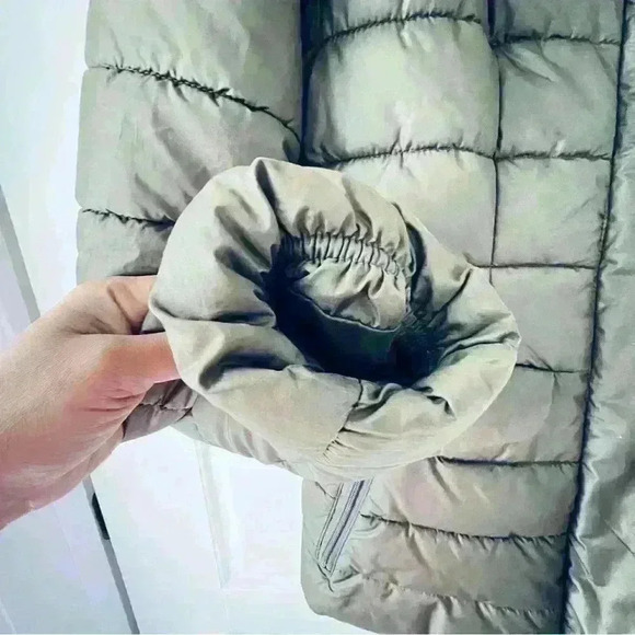 MEXX  GREEN WINTER PUFFER WAIST JACKET PARKA ROUND NECK SIZE SMALL - Picture 3 of 13